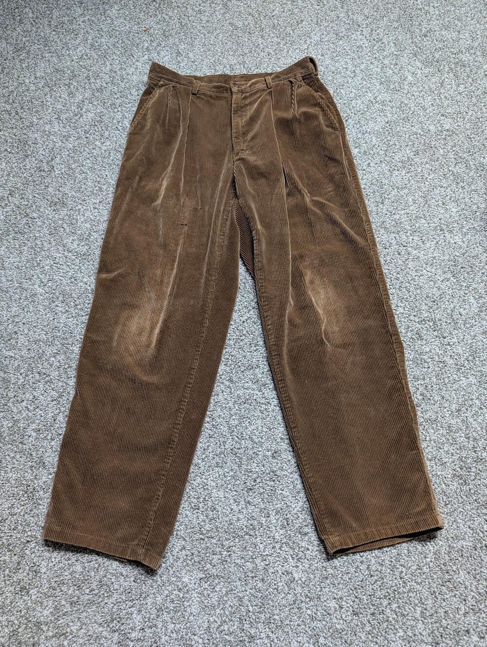 Polo Ralph Lauren Vintage Polo Cords Pleated Corduroy Size 34x36 Made In USA